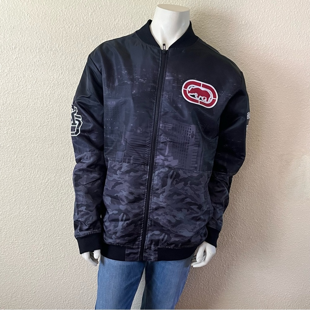 ecko unltd Men N Y Skyline Zipper Jacket Size 2XL